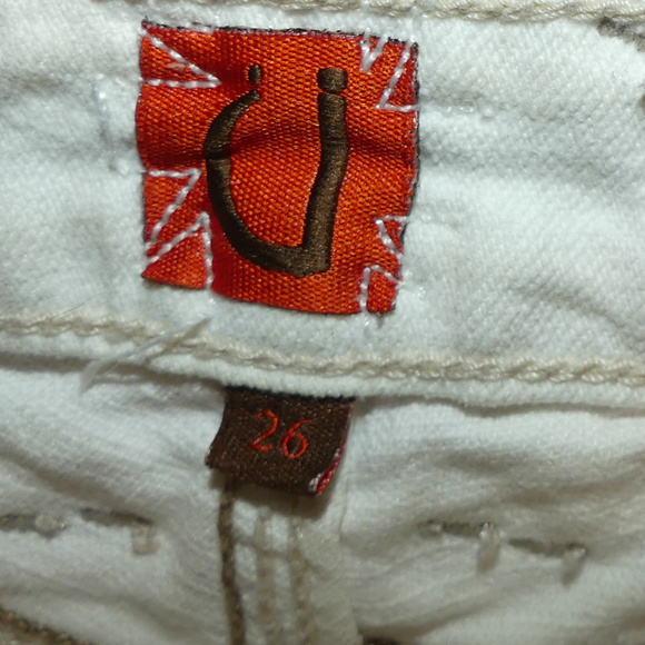 Capri pants, white denim, Size 26 - Picture 4 of 4